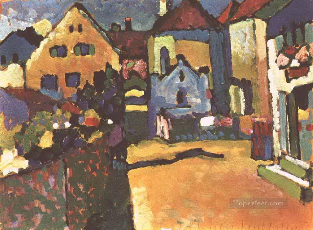 Grungasse in Murnau Wassily Kandinsky Oil Paintings